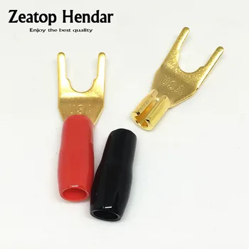 100Pcs Gold Plated Copper Solderless Speaker Cable Banana Y Spade Terminal Plug Connector
100Pcs Gold Plated Copper Solderless Speaker Cable Banana Y Spade Terminal Plug Connector