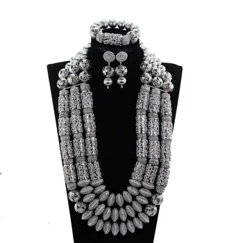 Fantastic Silver African Wedding Jewelry Set Copper Accessory Heavy Bold Statement Necklace Set Big Women Jewellery Set WE190
Fantastic Silver African Wedding Jewelry Set Copper Accessory Heavy Bold Statement Necklace Set Big Women Jewellery Set WE190