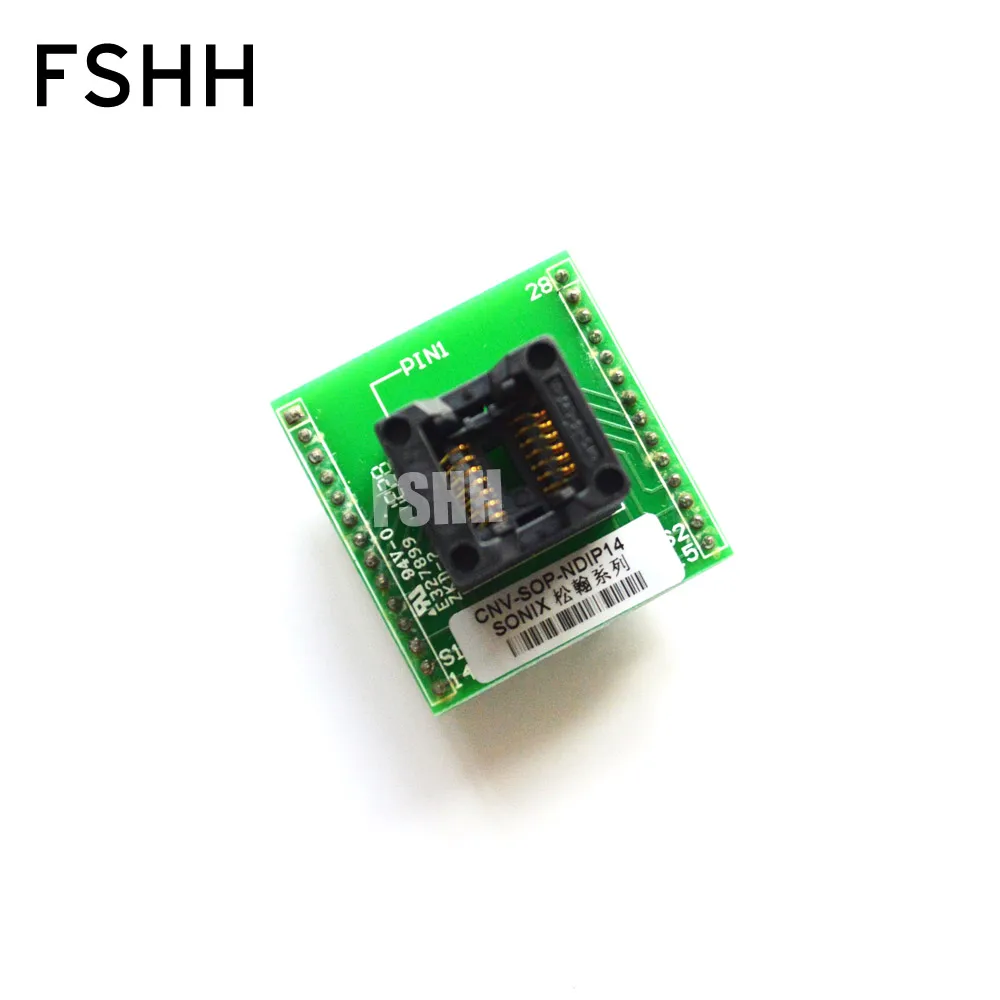 CNV-SOP-NDIP14 adapter SONIX series chip IC Test Socket / Programmer SOP14 to DIP14 Programmer adapter(150mil)
CNV-SOP-NDIP14 adapter SONIX series chip IC Test Socket / Programmer SOP14 to DIP14 Programmer adapter(150mil)