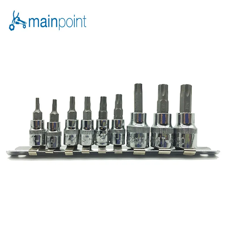 Mainpoint hot sale 9pc Tamper Proof Torx Star Bit Socket Set 1/4" & 3/8" Drive T10 - T50
Mainpoint hot sale 9pc Tamper Proof Torx Star Bit Socket Set 1/4" & 3/8" Drive T10 - T50
