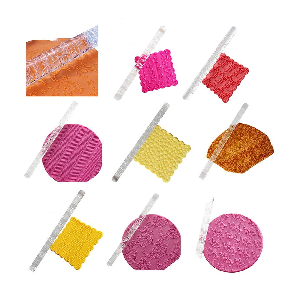 Non-stick Acrylic Embossed Rolling Pin 6 Styles Transparent Rolling Pin Cake Roller Decor Pastry Tools Pattern Style Randm Send
Non-stick Acrylic Embossed Rolling Pin 6 Styles Transparent Rolling Pin Cake Roller Decor Pastry Tools Pattern Style Randm Send