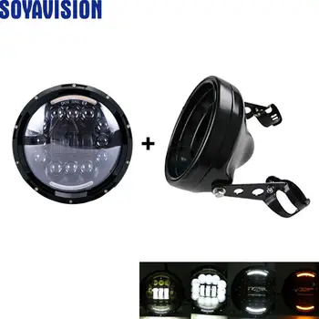 Universal Moto Parts 7" Headlight Cafe Racer Motorcycle H4 80W 90W 75W 60W 40W 7 inch Led Headlamp DRL with Headlight Shells
Universal Moto Parts 7" Headlight Cafe Racer Motorcycle H4 80W 90W 75W 60W 40W 7 inch Led Headlamp DRL with Headlight Shells