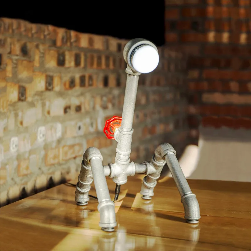 2016 New Handmade Nordic Industrial Water Pipe Desk Lamp LED Vintage Iron Wrought Art Collect Table Lamp
2016 New Handmade Nordic Industrial Water Pipe Desk Lamp LED Vintage Iron Wrought Art Collect Table Lamp