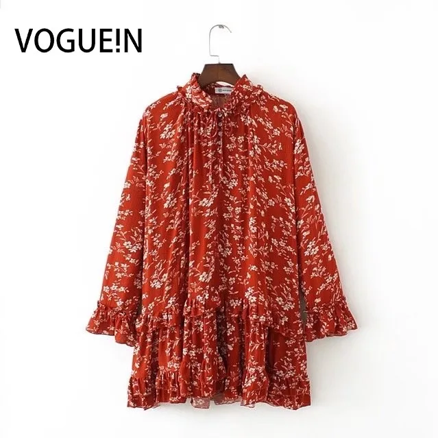 VOGUE!N New Womens Ladies Floral Print Bow Tie Ruffled Long Sleeve Plus Size Loose Mini Dress Yellow Red
VOGUE!N New Womens Ladies Floral Print Bow Tie Ruffled Long Sleeve Plus Size Loose Mini Dress Yellow Red