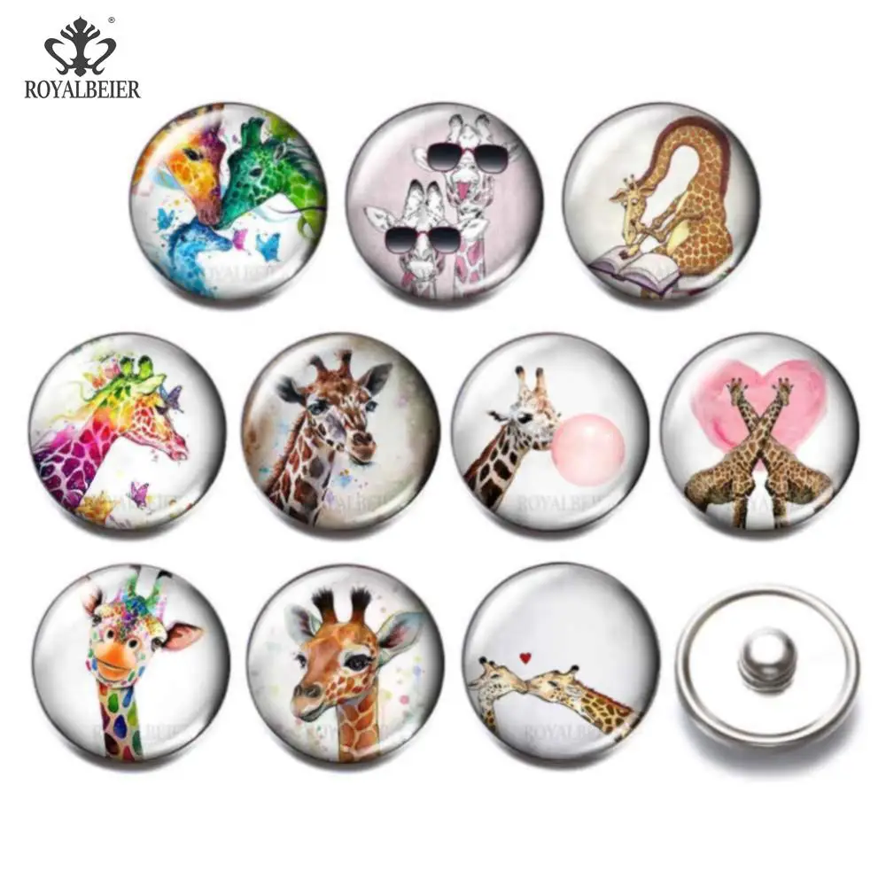 10pcs/lot 18mm Snap Button Jewelry Animal World Giraffe Glass Button Glass Buckle Fit Snap Bracelet Snaps Jewelry Custom Snap
10pcs/lot 18mm Snap Button Jewelry Animal World Giraffe Glass Button Glass Buckle Fit Snap Bracelet Snaps Jewelry Custom Snap