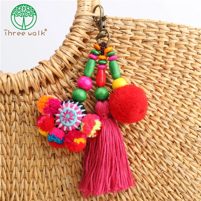 Bohemian Handmade Bag Pendant Women Charm Pompom Keychain Colorful Bead Tassels Big Ball Key Chain
Bohemian Handmade Bag Pendant Women Charm Pompom Keychain Colorful Bead Tassels Big Ball Key Chain