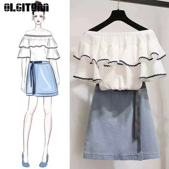 2020 New Summer Word Shoulder Chiffon Suit Skirt Female Fashion Careful Machine Chic Denim Two-Piece Suit WS128
2020 New Summer Word Shoulder Chiffon Suit Skirt Female Fashion Careful Machine Chic Denim Two-Piece Suit WS128