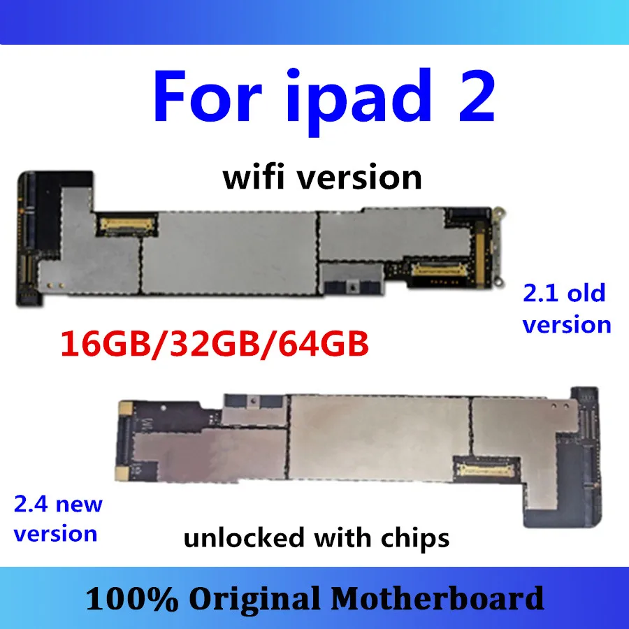 16GB 32GB 64GB Original Motherboard For iPad 2 WIFI Version Unlocked Mainboard Free iCloud 2.1 2.4 for ipad 2 A1395 logic board
16GB 32GB 64GB Original Motherboard For iPad 2 WIFI Version Unlocked Mainboard Free iCloud 2.1 2.4 for ipad 2 A1395 logic board