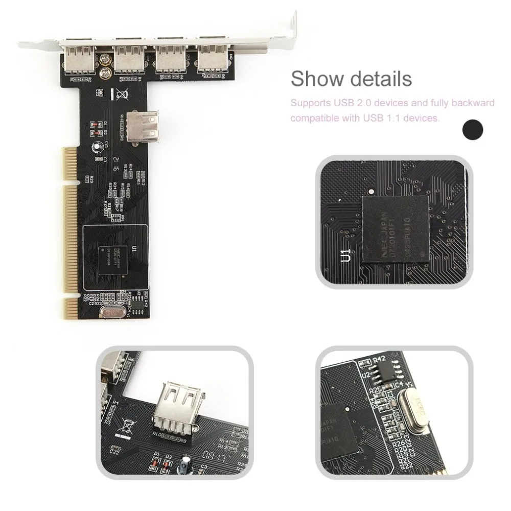 5 Ports USB 2.0 USB2 PCI Card Controller Adaptor Converter for NEC New Wholesale Store
5 Ports USB 2.0 USB2 PCI Card Controller Adaptor Converter for NEC New Wholesale Store