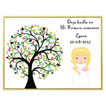 Customize Name Date For Girl's Baptism Souvenir First Communion Gift Fingerprint Tree Blond Girl Christening Baby Shower Decor
Customize Name Date For Girl's Baptism Souvenir First Communion Gift Fingerprint Tree Blond Girl Christening Baby Shower Decor
