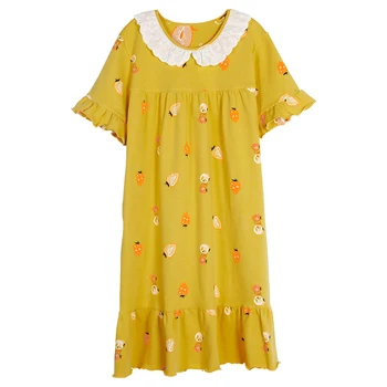 2019 Summer New Ladies Lace Collar Sleepshirt Comfortable Short Sleeve Nightgown Loose Cotton Sleepshirts Sleepwear M -XXL
2019 Summer New Ladies Lace Collar Sleepshirt Comfortable Short Sleeve Nightgown Loose Cotton Sleepshirts Sleepwear M -XXL