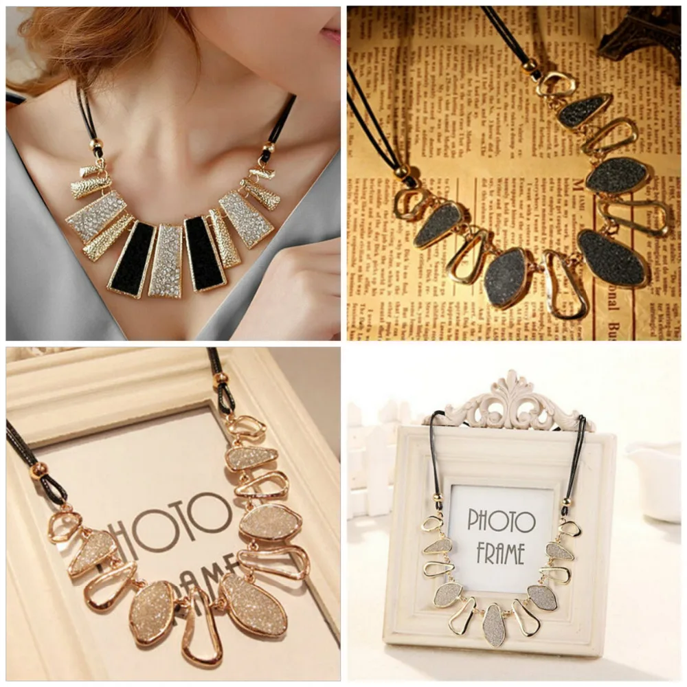 New Women Design Fashion Beads Enamel Bib Leather Braided Rope Chain Golden Necklaces & pendants #DQlyt
New Women Design Fashion Beads Enamel Bib Leather Braided Rope Chain Golden Necklaces & pendants #DQlyt