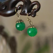 Tibetan ethnic Malay jade jewelry wholesale vintage emerald earrings 302
Tibetan ethnic Malay jade jewelry wholesale vintage emerald earrings 302