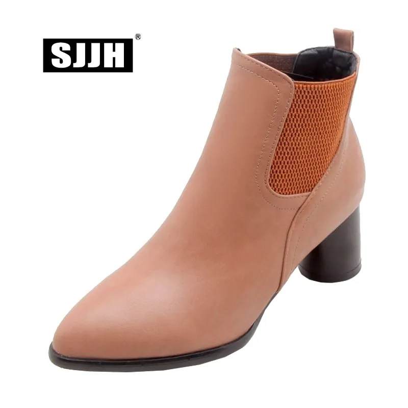 SJJH Women Ankle Boots with Point Toe Chunky Elastic Band Short Plush Chelsea Boots Autumn Fashion Formal Shoes Large Size A994
SJJH Women Ankle Boots with Point Toe Chunky Elastic Band Short Plush Chelsea Boots Autumn Fashion Formal Shoes Large Size A994