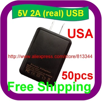 50 pcs 5V 2A USB USA plug Wall Charger AC DC Adapter For Tablet HTC Samsung Galaxy S3 I9300 for iPad iPhone 6 5C 5S
50 pcs 5V 2A USB USA plug Wall Charger AC DC Adapter For Tablet HTC Samsung Galaxy S3 I9300 for iPad iPhone 6 5C 5S