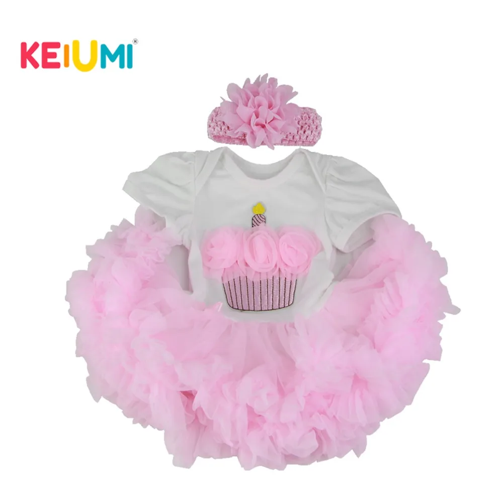 

Wholesale Cheap Baby Doll Dress with Cake Pattern For 22-23 inch Reborn Baby Pink Bubble Skirt Doll