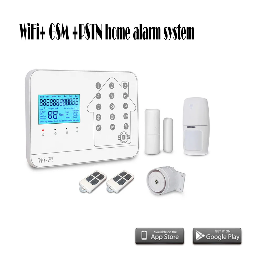 WIFI Alarm System touch keyboard LCD display relay control home security alarm kit APP control
WIFI Alarm System touch keyboard LCD display relay control home security alarm kit APP control