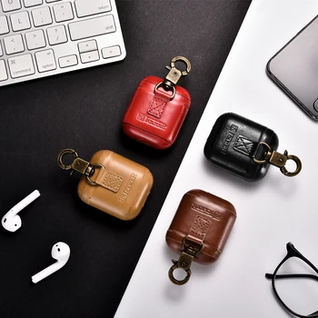 Genuine Leather Earphone Case for Apple AirPods Buckle Case Skin Cover Shockproof Protector Sleeve Wireless Earphone Box
Genuine Leather Earphone Case for Apple AirPods Buckle Case Skin Cover Shockproof Protector Sleeve Wireless Earphone Box