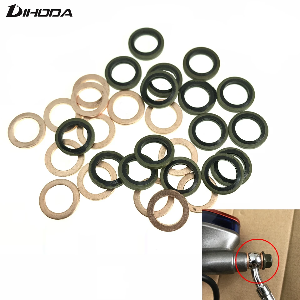 M10 High quality Gasket Motorcycle Hydraulic Oil Pipe Fittings Screw Gasket Brake Master Cylinder screw gasket ABS pump gasket
M10 High quality Gasket Motorcycle Hydraulic Oil Pipe Fittings Screw Gasket Brake Master Cylinder screw gasket ABS pump gasket