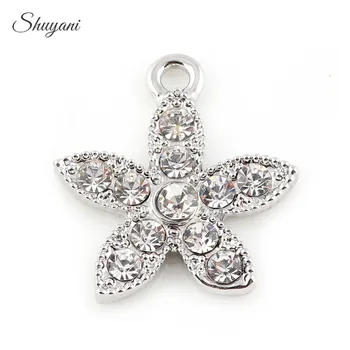 22*19mm Fashion Silver/Gold Color Charms Pendant Crystal Flower Charms Dangle Jewelry Findings DIY Bracelet Accessories
22*19mm Fashion Silver/Gold Color Charms Pendant Crystal Flower Charms Dangle Jewelry Findings DIY Bracelet Accessories