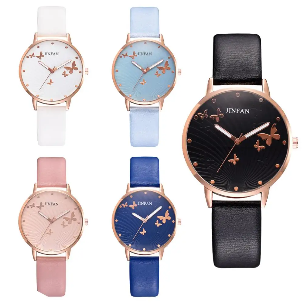 2019 Fashion Buttterfly No Number Faux Leather Band Analog Women Quartz Wrist Watch
2019 Fashion Buttterfly No Number Faux Leather Band Analog Women Quartz Wrist Watch
