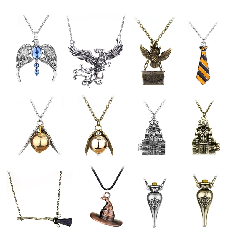 HARRY Hogwarts School Sorting Hat Golden Snitch Voldemort's Horcrux Felix Felicis Potion Bottle Pendent Necklace For Men
HARRY Hogwarts School Sorting Hat Golden Snitch Voldemort's Horcrux Felix Felicis Potion Bottle Pendent Necklace For Men