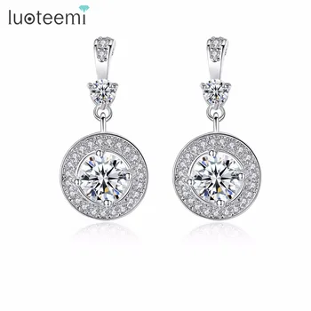 LUOTEEMI Top Quality Classic CZ Stone Elegant Round Pendant Drop Earrings for Women Fashion Brincos Oorbellen Boucle D'oreille
LUOTEEMI Top Quality Classic CZ Stone Elegant Round Pendant Drop Earrings for Women Fashion Brincos Oorbellen Boucle D'oreille