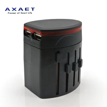 AXAET Travel Adapter International Universal Power multi plug 2 USB Part Adaptor Worldwide Electrical Socket US UK EU AU Travel
AXAET Travel Adapter International Universal Power multi plug 2 USB Part Adaptor Worldwide Electrical Socket US UK EU AU Travel