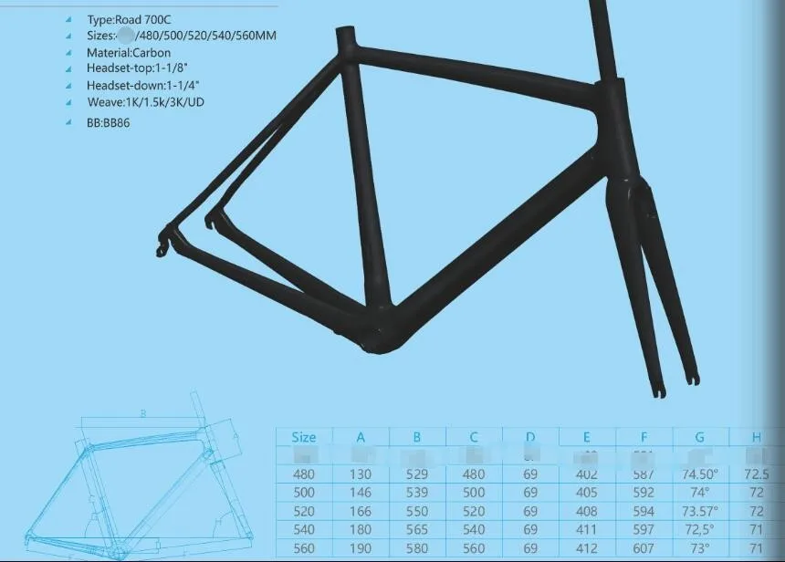 clear stock aluminum road frame and mtb frameset size xxs,xs,s,m,l
