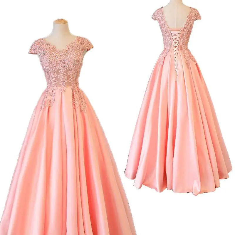 Elegant Pink Satin A-line Long Prom Dress 2019 V-neck Top Lace Woman Forma Dresses Evening Party Gowns robe de soriee
Elegant Pink Satin A-line Long Prom Dress 2019 V-neck Top Lace Woman Forma Dresses Evening Party Gowns robe de soriee