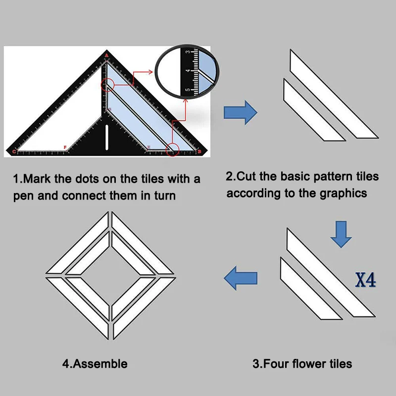 Angle Measuring Ruler Stainless Steel Multi Function Triangular Floor Drain Ruler Template Tool MJJ88
Angle Measuring Ruler Stainless Steel Multi Function Triangular Floor Drain Ruler Template Tool MJJ88