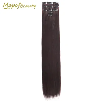 MapofBeauty 5pcs 11 Clip In one piece Synthetic Hair Extensions Heat Resistant Wig Brown Black Gold Long Straight Wigs For Women
MapofBeauty 5pcs 11 Clip In one piece Synthetic Hair Extensions Heat Resistant Wig Brown Black Gold Long Straight Wigs For Women