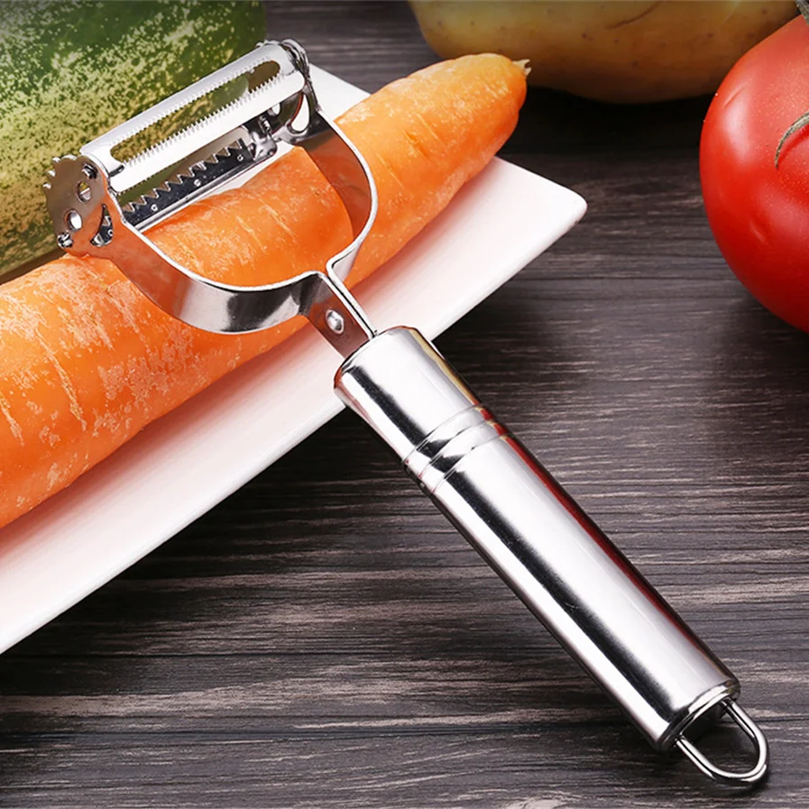 Stainless Steel Peeler Double-headed Fruit Apple Potato Peeler Grater Tomato Slicer Cutter Kitchen Tool Accessories
Stainless Steel Peeler Double-headed Fruit Apple Potato Peeler Grater Tomato Slicer Cutter Kitchen Tool Accessories