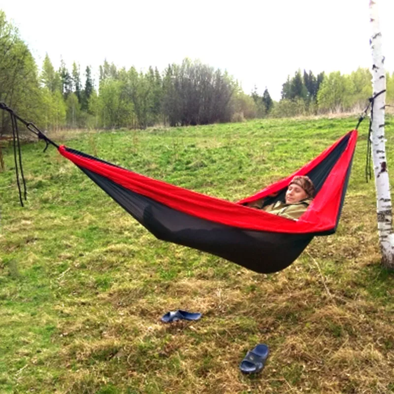 Outdoor Camping Hammock Sports Leisure Travel Hang Bed Double 2 Person camouflage Ultralight Travel Parachute Home Hammocks
Outdoor Camping Hammock Sports Leisure Travel Hang Bed Double 2 Person camouflage Ultralight Travel Parachute Home Hammocks