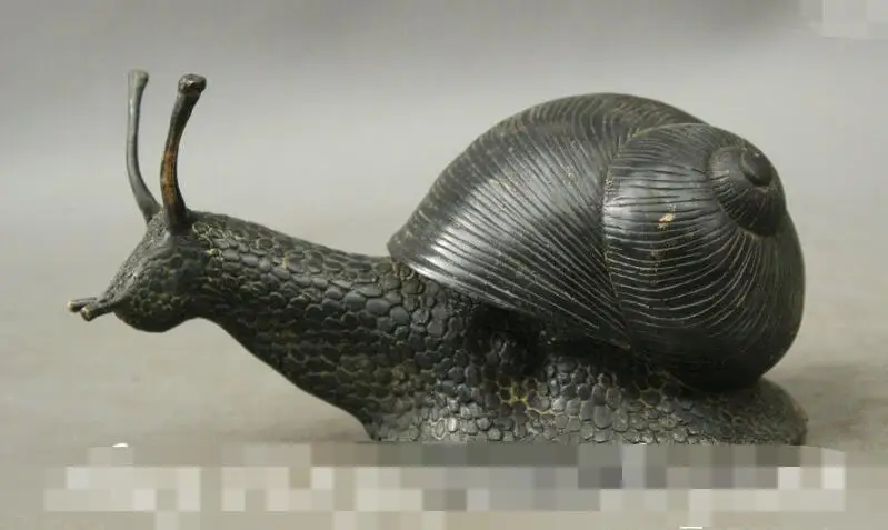 S6847 7" Chinese Collect Pure Bronze Wealth Snail Escargot Helix Set Statue Sculpture D0317
S6847 7" Chinese Collect Pure Bronze Wealth Snail Escargot Helix Set Statue Sculpture D0317