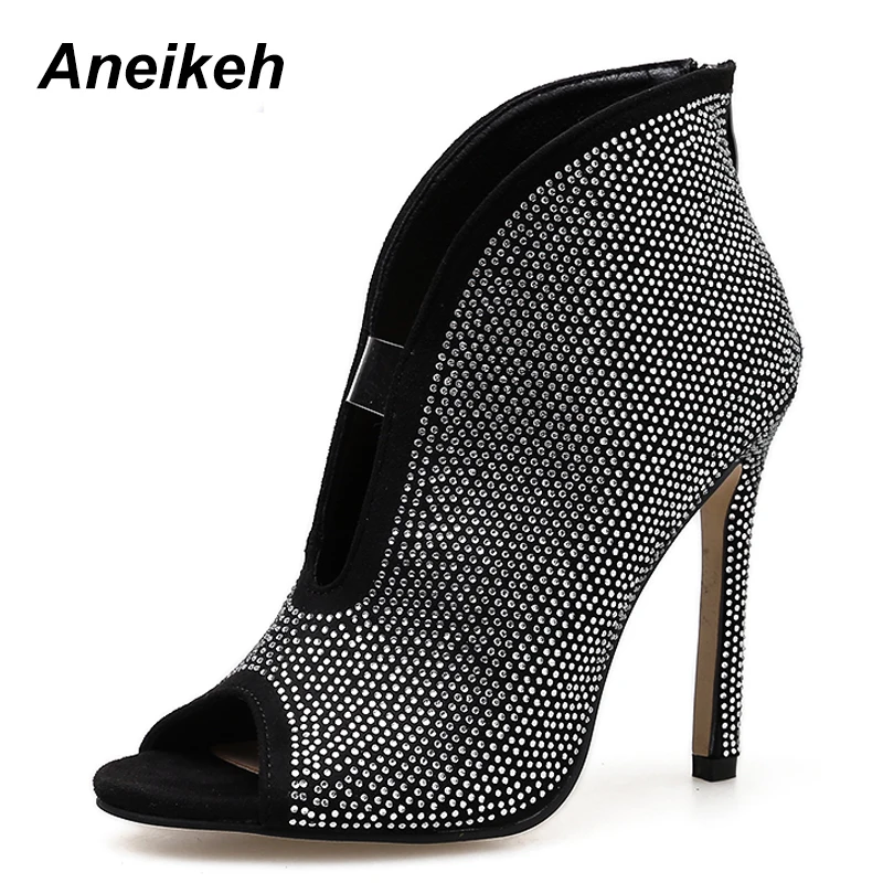 Aneikeh 2019 PU Spring Autumn Fashion Ankle Boots Peep Toe Women's Boots Polka Dot Bling Thin Heels Shallow Black Apricot 35-42
Aneikeh 2019 PU Spring Autumn Fashion Ankle Boots Peep Toe Women's Boots Polka Dot Bling Thin Heels Shallow Black Apricot 35-42