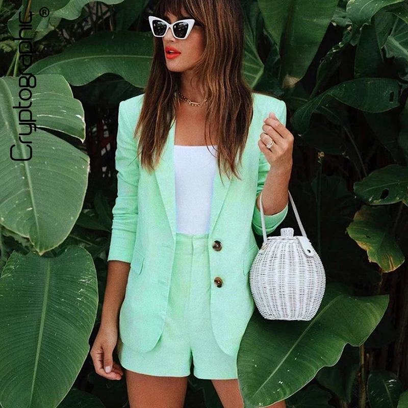 Cryptographic Mint Fashion Womens Suits Blazer with Shorts Outfits Two Pieces Blazers Matching Sets High Waist Shorts Streetwear
Cryptographic Mint Fashion Womens Suits Blazer with Shorts Outfits Two Pieces Blazers Matching Sets High Waist Shorts Streetwear