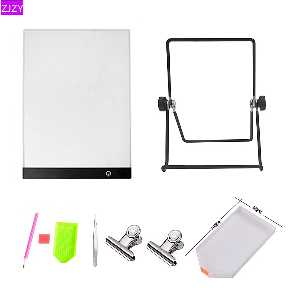 5D DIY Diamond Painting Tools Set Cross Stitch Embroidery Accessories Dimmable A4 LED Light Pad Clips USB Cable Folding Bracket
5D DIY Diamond Painting Tools Set Cross Stitch Embroidery Accessories Dimmable A4 LED Light Pad Clips USB Cable Folding Bracket