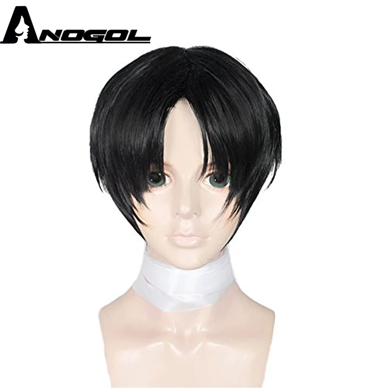 Anogol Natural Short Straight Layered Black Synthetic Men's Cosplay Wig For Halloween
Anogol Natural Short Straight Layered Black Synthetic Men's Cosplay Wig For Halloween