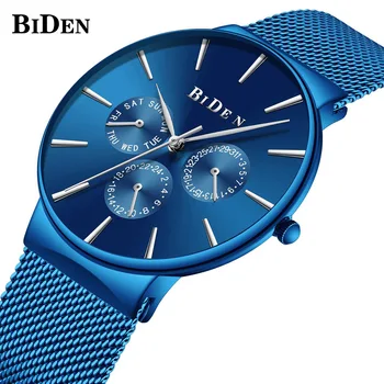 BIDEN Military Quartz Watch Men Top Brand Luxury Fashion Blue Sport Wrist Watch Male Date Week Clock Stainless Steel Mesh Watch
BIDEN Military Quartz Watch Men Top Brand Luxury Fashion Blue Sport Wrist Watch Male Date Week Clock Stainless Steel Mesh Watch