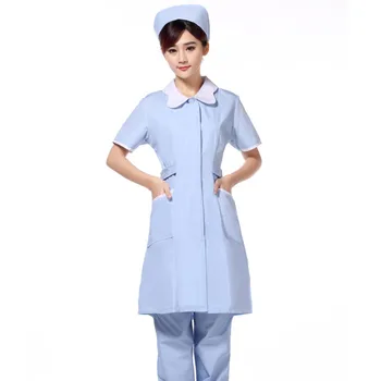 Pet Hospital Nurse Dress Uniforms Women Medical Clinic Workwear Cheap Short Sleeve Lab Coat Doctors Scientist Medical Clothing
Pet Hospital Nurse Dress Uniforms Women Medical Clinic Workwear Cheap Short Sleeve Lab Coat Doctors Scientist Medical Clothing