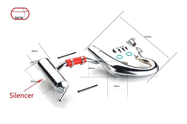DTT 1/5 rc parts engine pipe , LT KM-X2 Losi 5IVE-T Pipe,exhaust tuning pipe with NEW silencer
DTT 1/5 rc parts engine pipe , LT KM-X2 Losi 5IVE-T Pipe,exhaust tuning pipe with NEW silencer