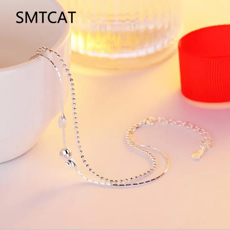 Fashion Foot Jewelry For Women 925 true Sterling Silver Chain Link Anklet Beaded Summer Beach Ankles Foot Bracelet Wholesale
Fashion Foot Jewelry For Women 925 true Sterling Silver Chain Link Anklet Beaded Summer Beach Ankles Foot Bracelet Wholesale