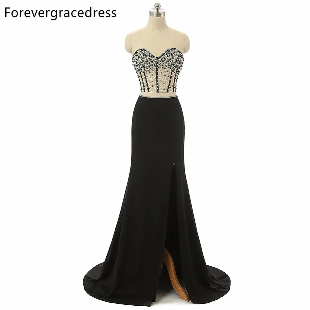 Forevergracedress Real Photo Two Pieces Prom Dress 2018 Sexy Sleeveless Beaded Floor Length Long Formal Party Gown Plus Size
Forevergracedress Real Photo Two Pieces Prom Dress 2018 Sexy Sleeveless Beaded Floor Length Long Formal Party Gown Plus Size