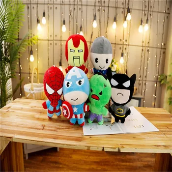 6pcs Superheroes Avengers Plush Toys Batman Captain America Iron Man Spiderman Shield Plush Dolls For Children 20cm
6pcs Superheroes Avengers Plush Toys Batman Captain America Iron Man Spiderman Shield Plush Dolls For Children 20cm