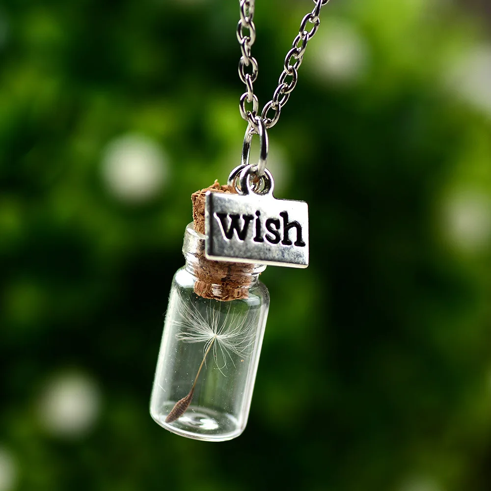 Europe and the United States sell lots of creative bottle pendant DIY craft decoration glass dandelion can deposit perfume neckl
Europe and the United States sell lots of creative bottle pendant DIY craft decoration glass dandelion can deposit perfume neckl