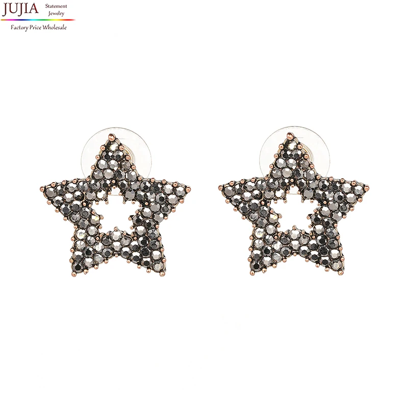 JUJIA 2019 Women's fashion star shape earrings New arrival brand geometric with gems stud crystal earring for women girls
JUJIA 2019 Women's fashion star shape earrings New arrival brand geometric with gems stud crystal earring for women girls