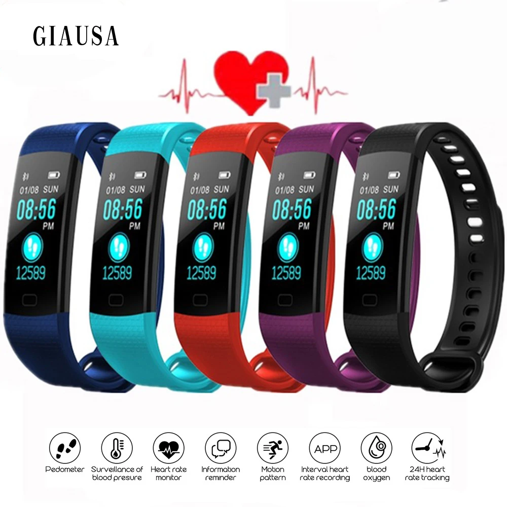 Bluetooth Smart Bracelet Color Screen Smartband Heart Rate Monitor Blood Pressure Measurement Fitness Tracker Smart Watch Men
Bluetooth Smart Bracelet Color Screen Smartband Heart Rate Monitor Blood Pressure Measurement Fitness Tracker Smart Watch Men