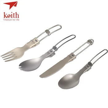 Keith Portable Travel Tablewares Foldable Titanium Spork Knife Spoon Forks Outdoor Picnic Barbecue Hiking Camping Travel Kit
Keith Portable Travel Tablewares Foldable Titanium Spork Knife Spoon Forks Outdoor Picnic Barbecue Hiking Camping Travel Kit