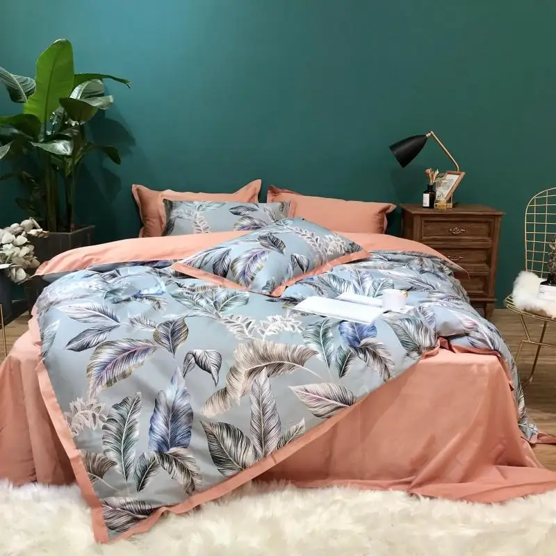 Silky Egyptian cotton 3D Luxury Bedding Set Queen King size Bed set Leaf Birds print Duvet cover Cotton Bedlinens Bed Sheet set
Silky Egyptian cotton 3D Luxury Bedding Set Queen King size Bed set Leaf Birds print Duvet cover Cotton Bedlinens Bed Sheet set